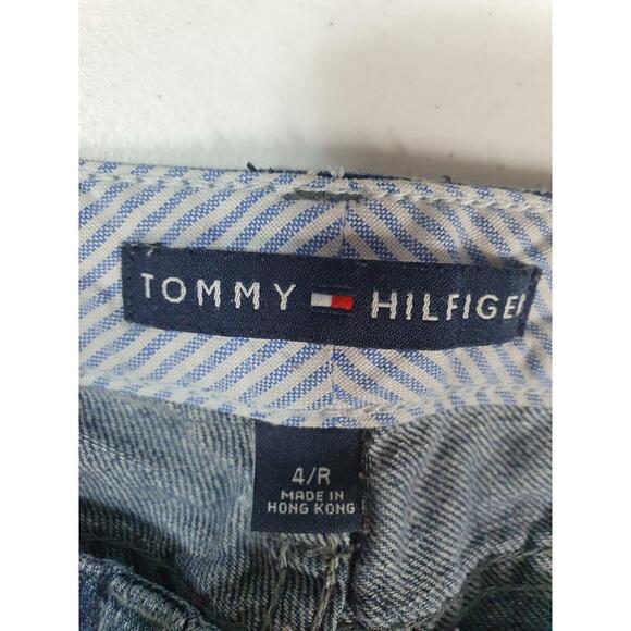 Tommy Hilfiger Jeans Womens 4 Blue Denim Boot Cut Flap‎ Pockets Medium Wash Y2K - Picture 8 of 10